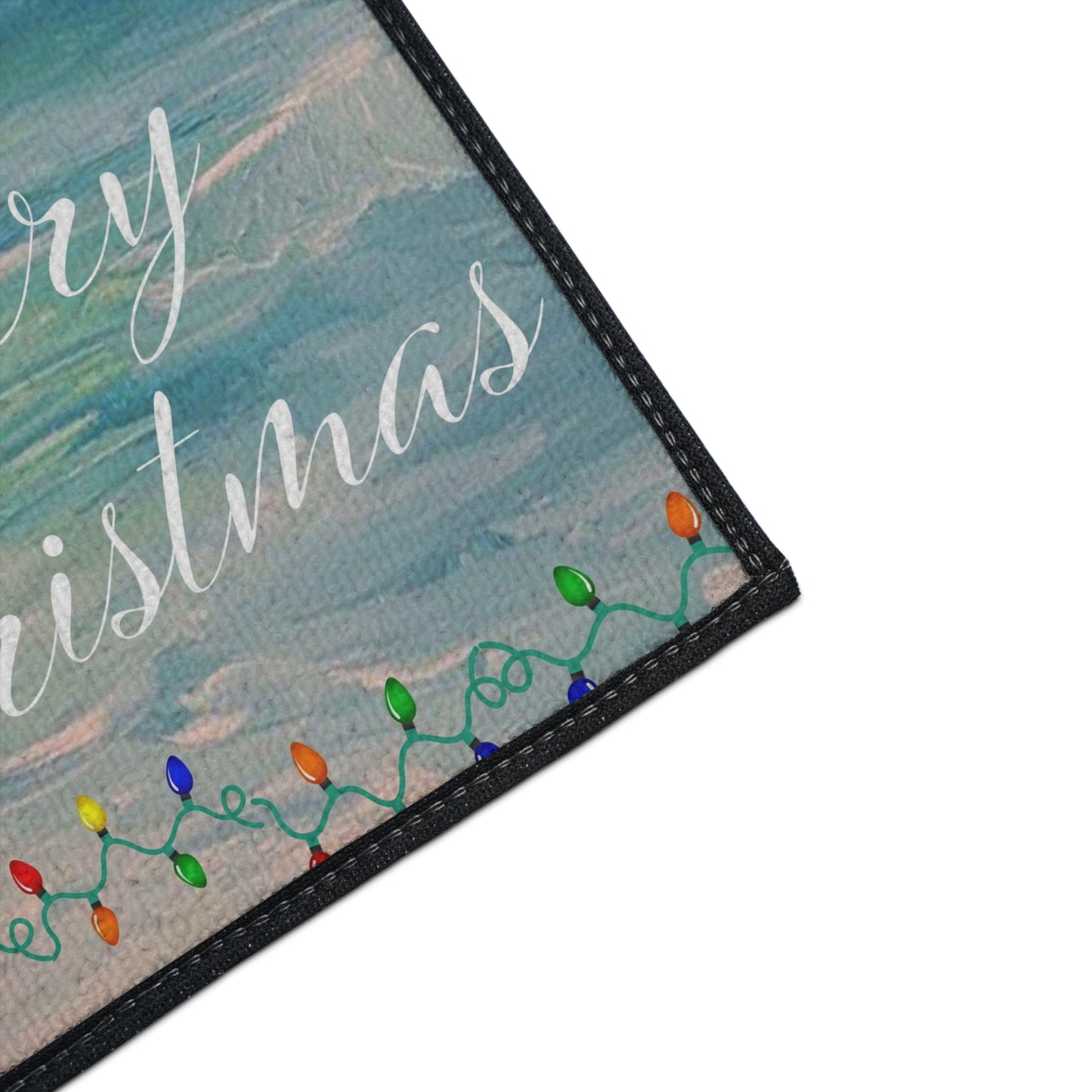 Merry Christmas Flamingo Floor Mat – Heavy Duty Holiday Design