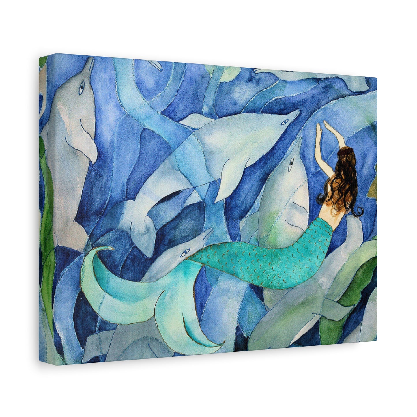 Mermaid Underwater Canvas Art | Stretched Wall Decor for Ocean Lovers
