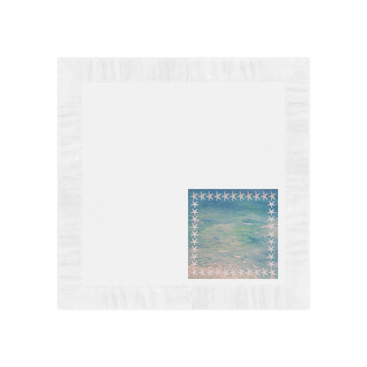 White starfish Coastal Theme Paper Party Napkins - Beach-Themed Party Essentials
