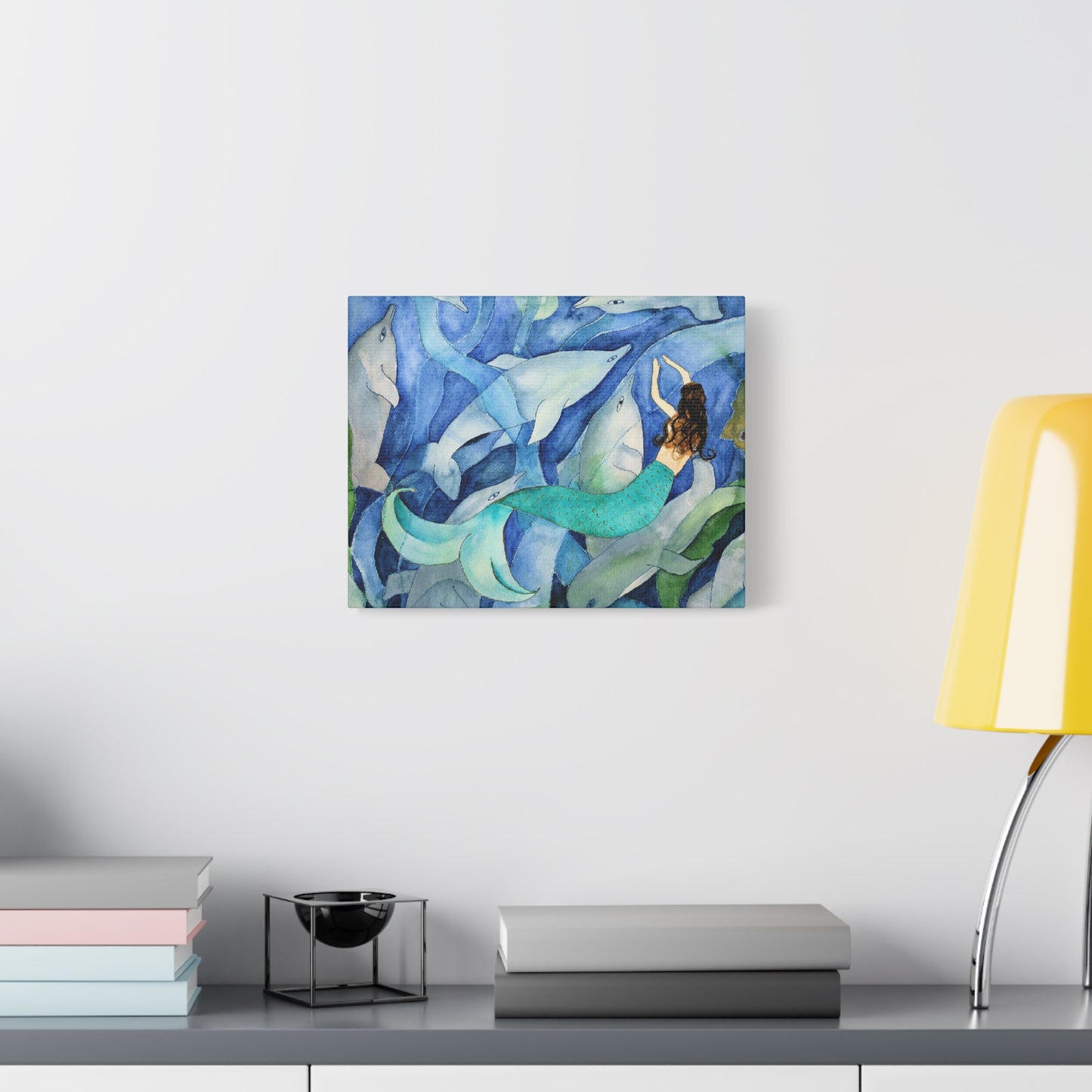 Mermaid Underwater Canvas Art | Stretched Wall Decor for Ocean Lovers