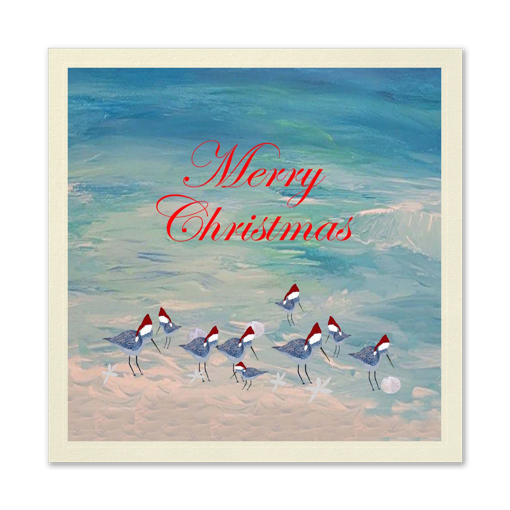 Sandpipers Coastal Christmas Holiday Party Paper Uncoined Napkins