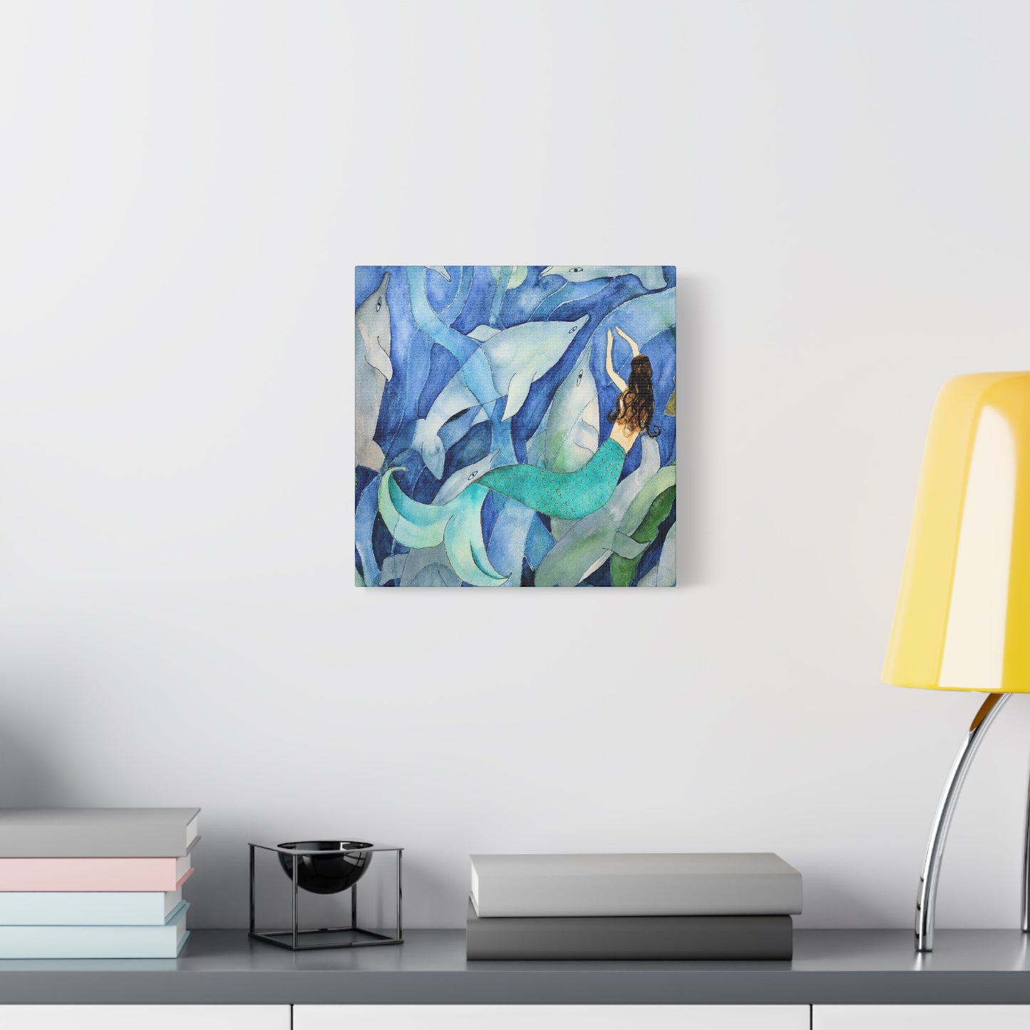 Mermaid Underwater Canvas Art | Stretched Wall Decor for Ocean Lovers