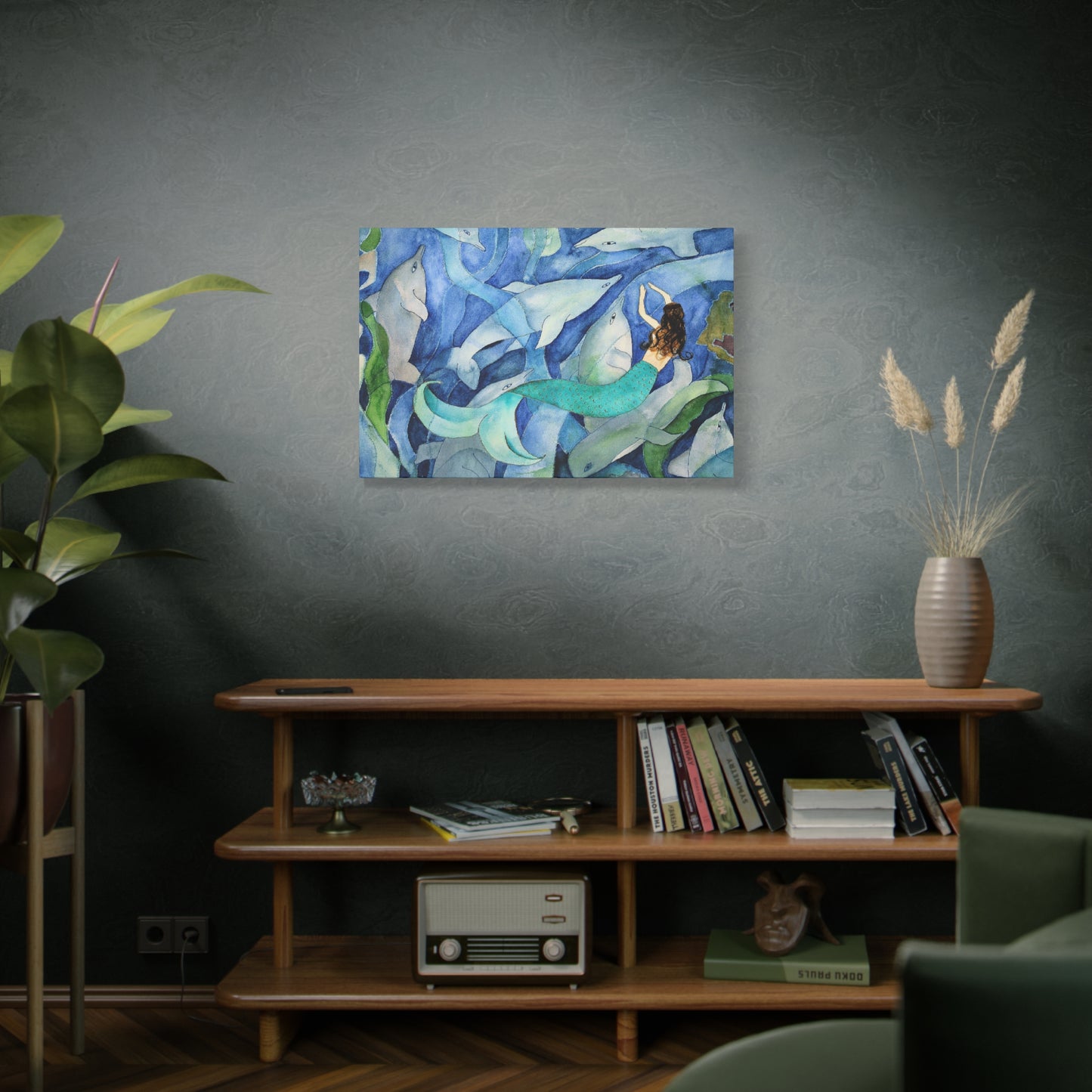 Mermaid Underwater Canvas Art | Stretched Wall Decor for Ocean Lovers