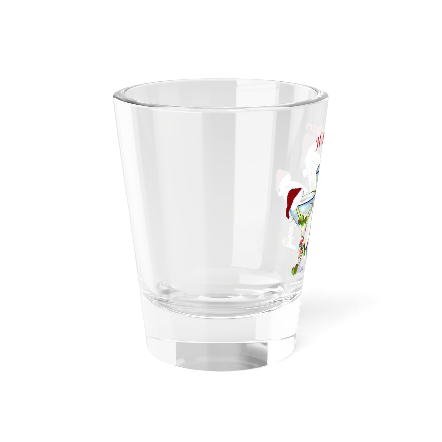 Martini Christmas Cheers martini bar Holiday shooters  festive party barware cocktails Shot Glass, 1.5oz. Christmas bar shot glasses.