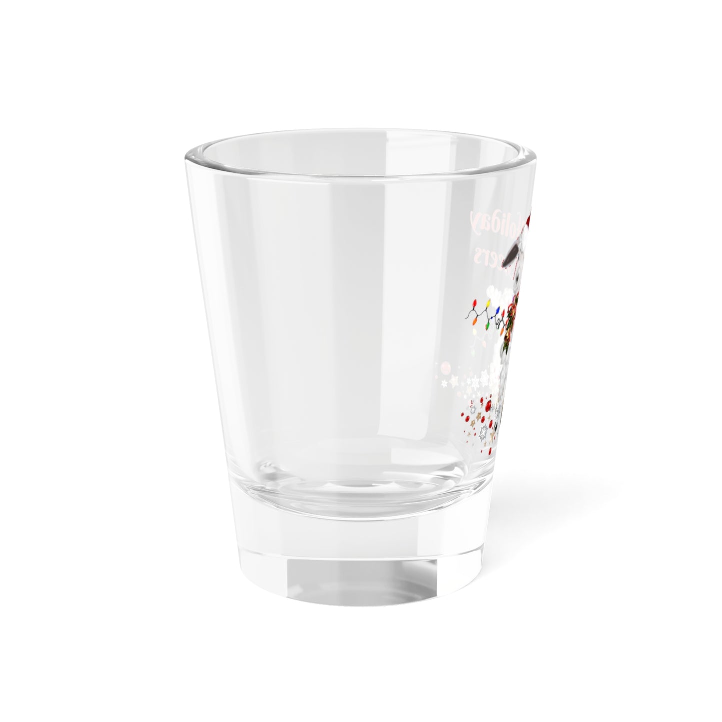 Sheep Christmas Cheers Holiday shooters farm country home festive party barware cocktails Shot Glass, 1.5oz. Christmas bar shot glasses.