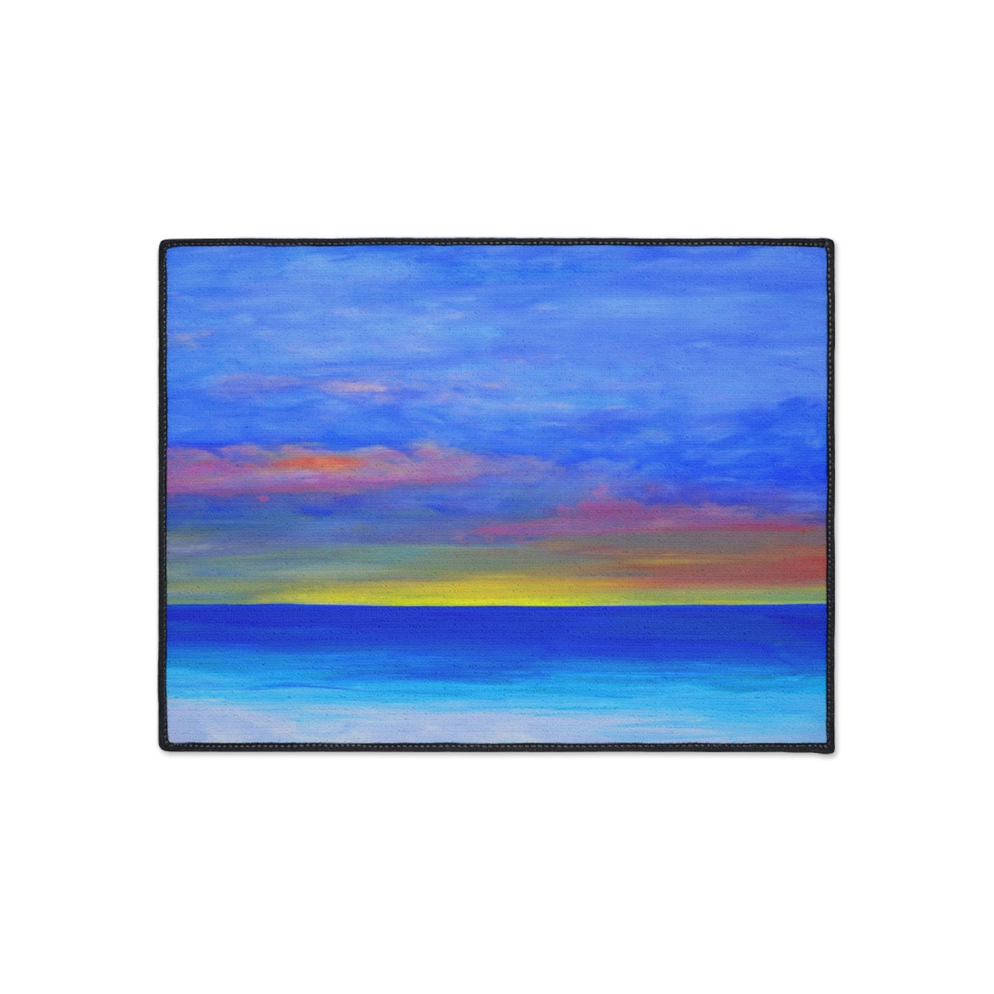 Sunset Beach Coastal Theme with Non-Skid Backing, 5 Sizes Available