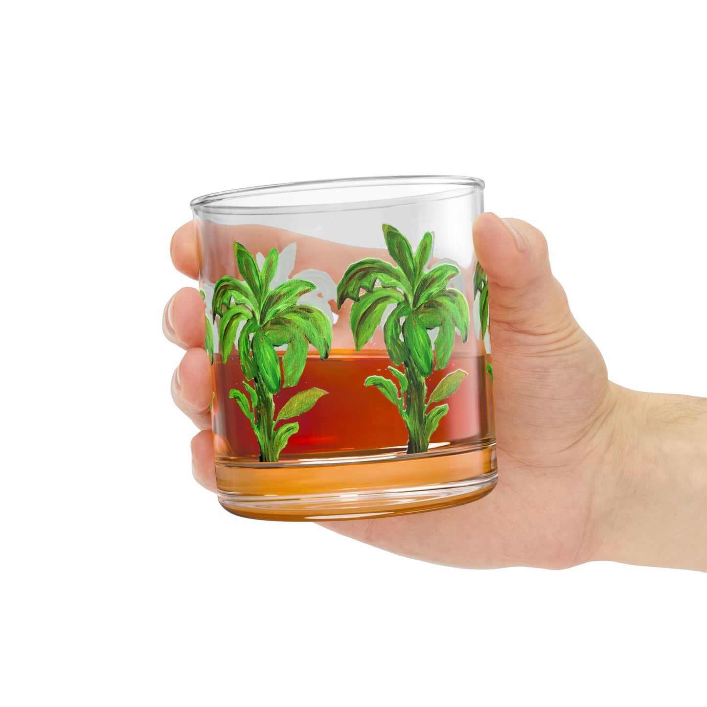 Tropical palms beach party Rocks Glass, 10oz