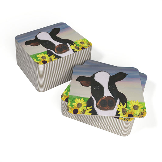 Farmhouse Cow Coaster Set - Cute Cow Decor for Rustic Home, Gifts for Animal Lovers, Farmhouse Kitchen Decoration, Party Supplies, [...]