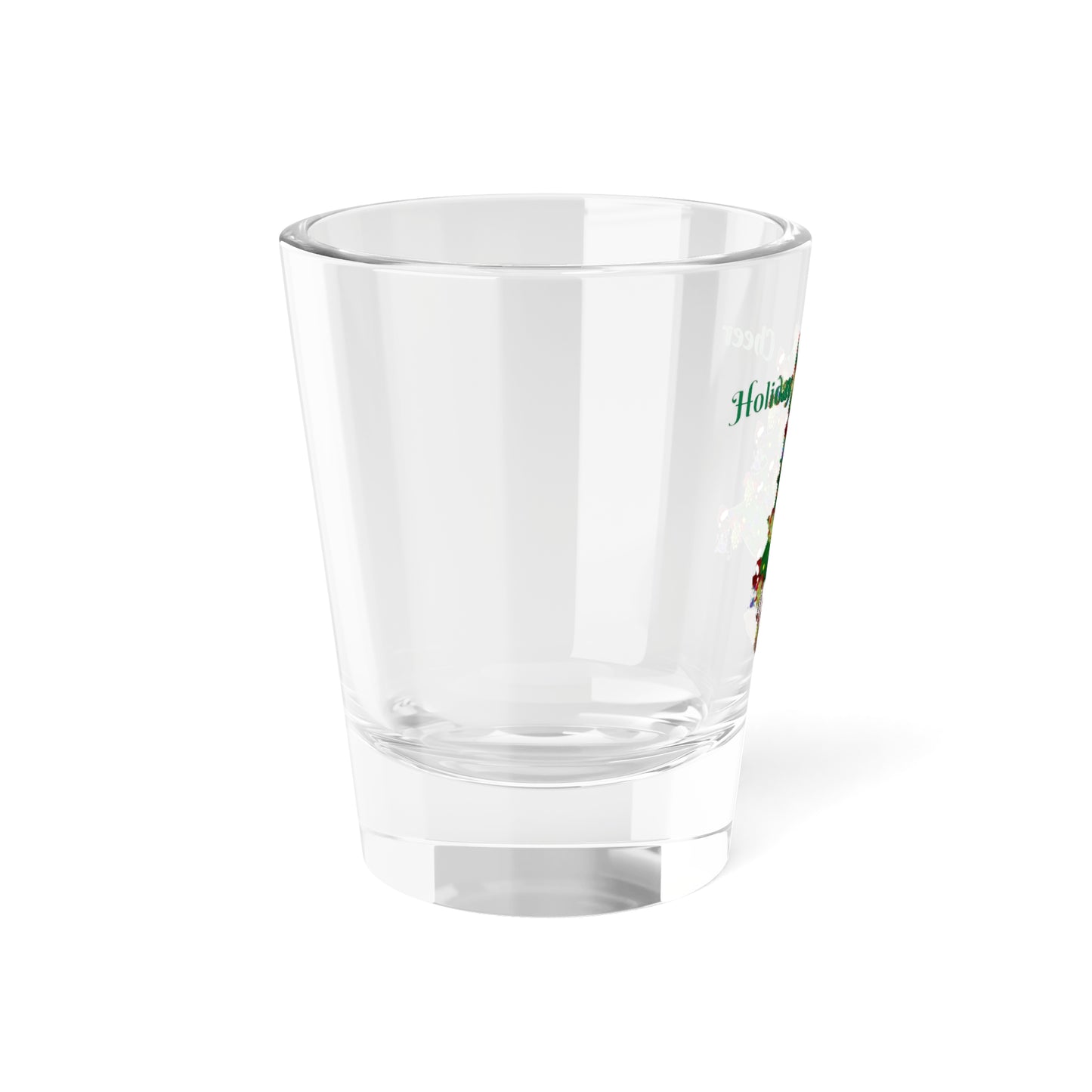 Christmas Wine Shot Glass 1.5oz - Holiday Festive Barware