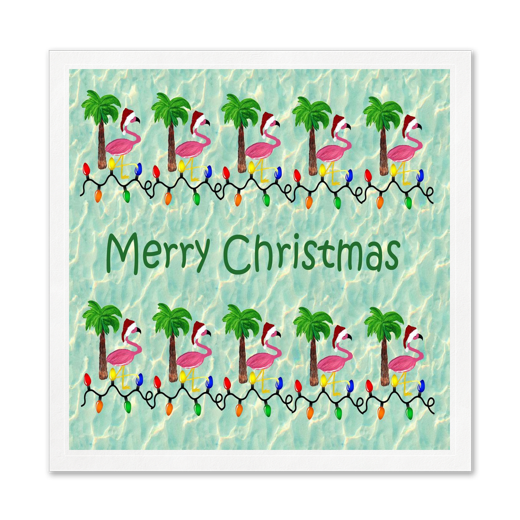 Flamingo Christmas Holiday Coastal Beach Party Uncoined Napkins