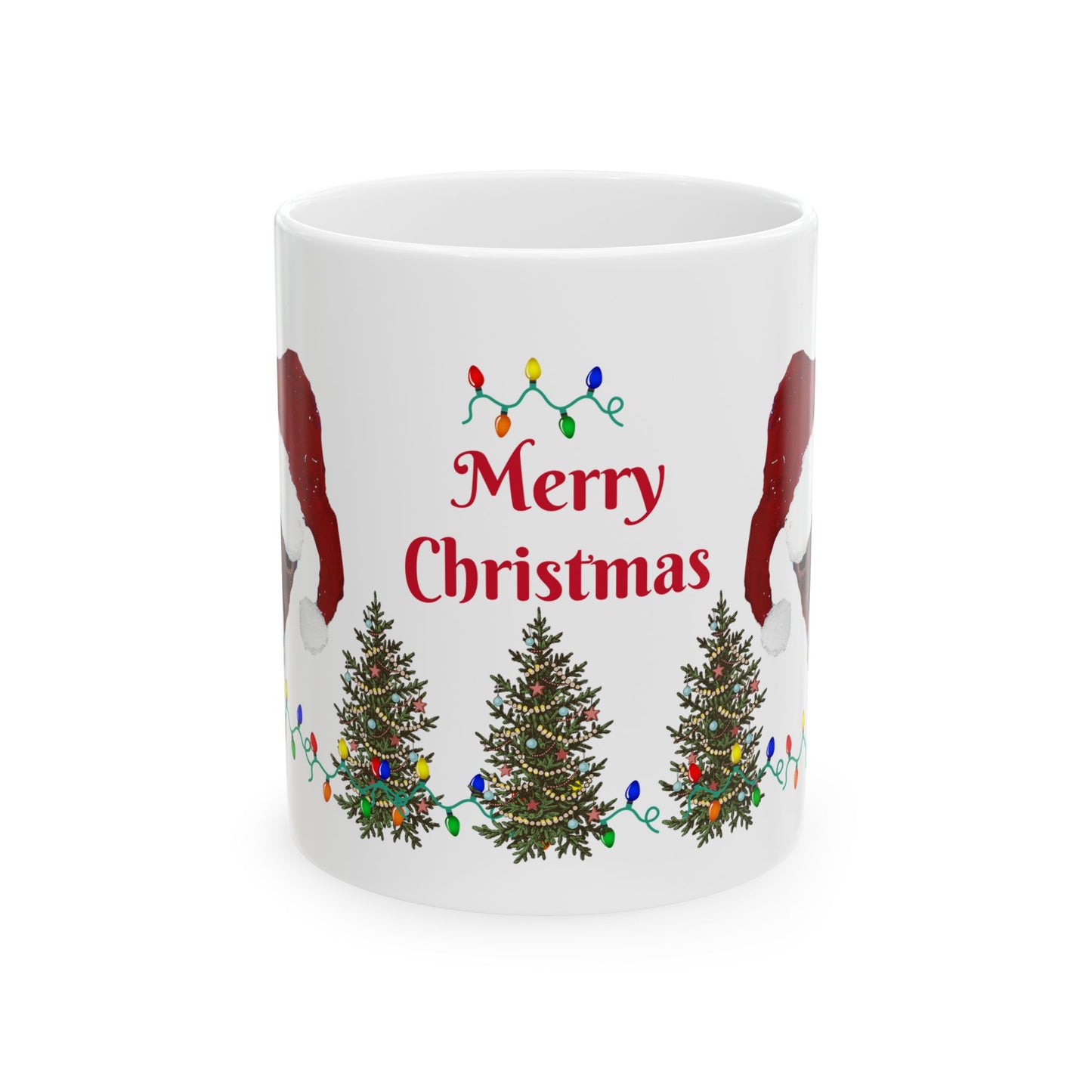 Donkey Country home Holiday Christmas Ceramic Mug (11oz, 15oz) - Holiday Coffee Cup - Great Christmas Gift. Farm house gift.