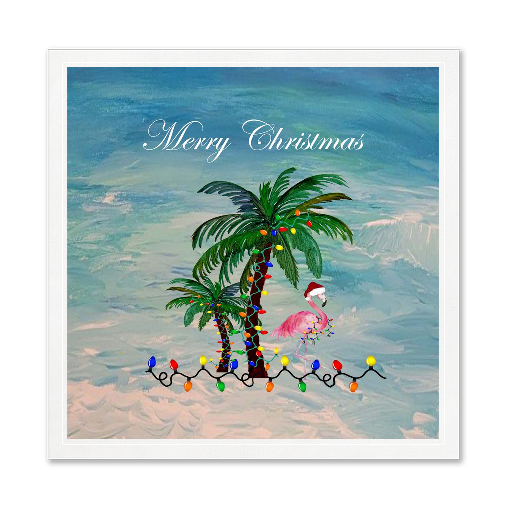 Flamingo Christmas Tropical Holiday Party Supply Uncoined Napkins