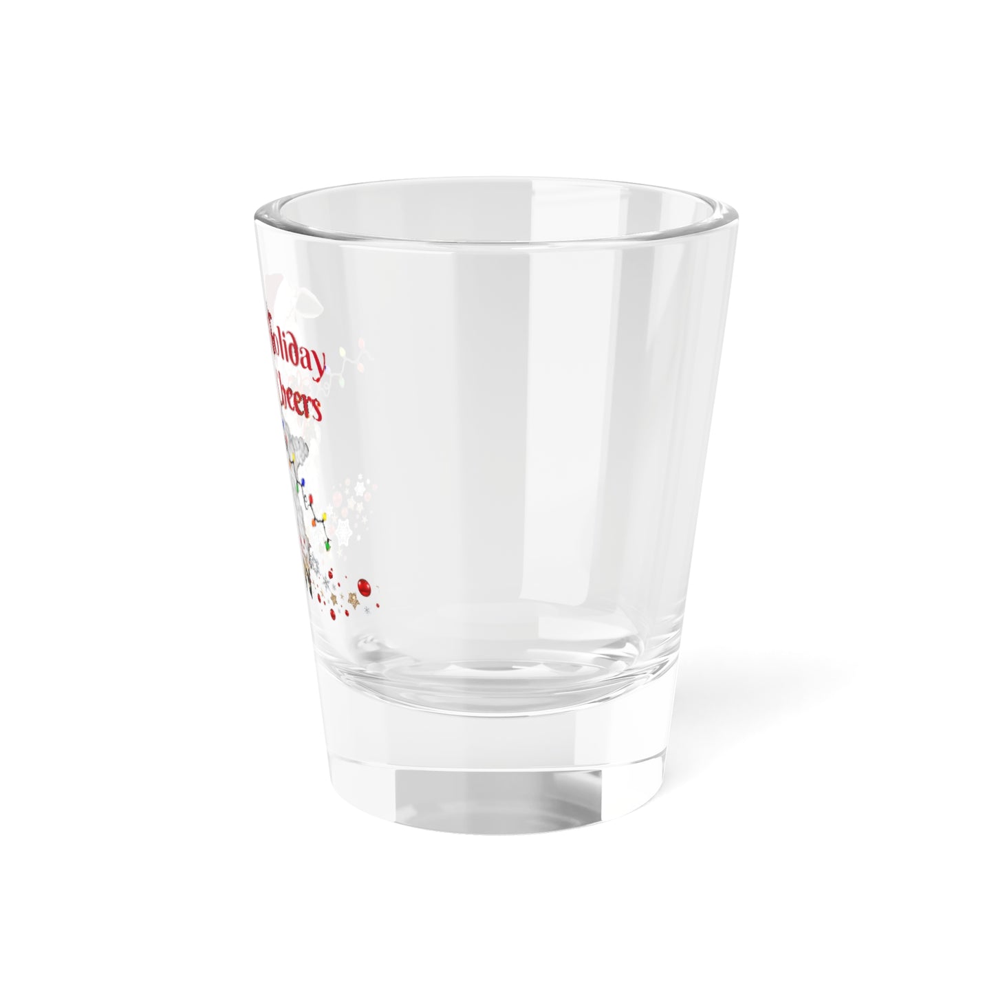 Sheep Christmas Cheers Holiday shooters farm country home festive party barware cocktails Shot Glass, 1.5oz. Christmas bar shot glasses.