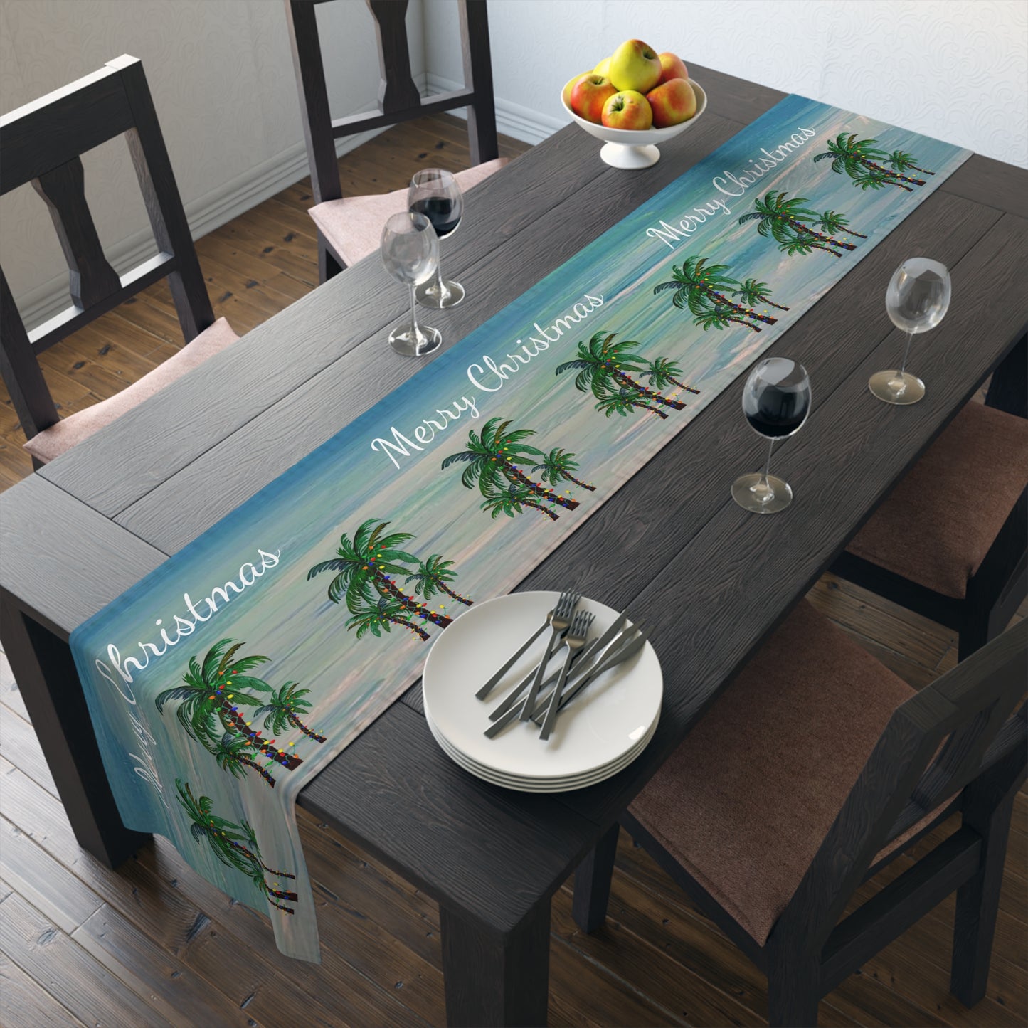 Table Runner Tropical Christmas Coastal