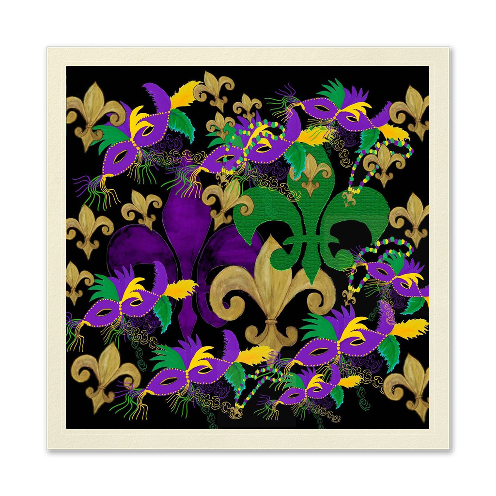 Mardi Gras fleur de lis and masks party Napkins