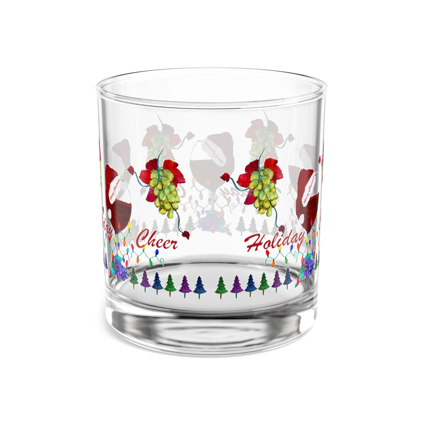 Wine Christmas and grapes cocktails Holiday party Rocks Glass, 10oz