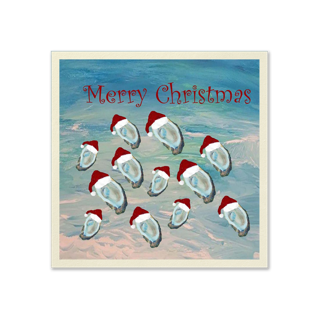 Oysters Shells Christmas Holiday Coastal Party Paper Uncoined Napkins With My Art.