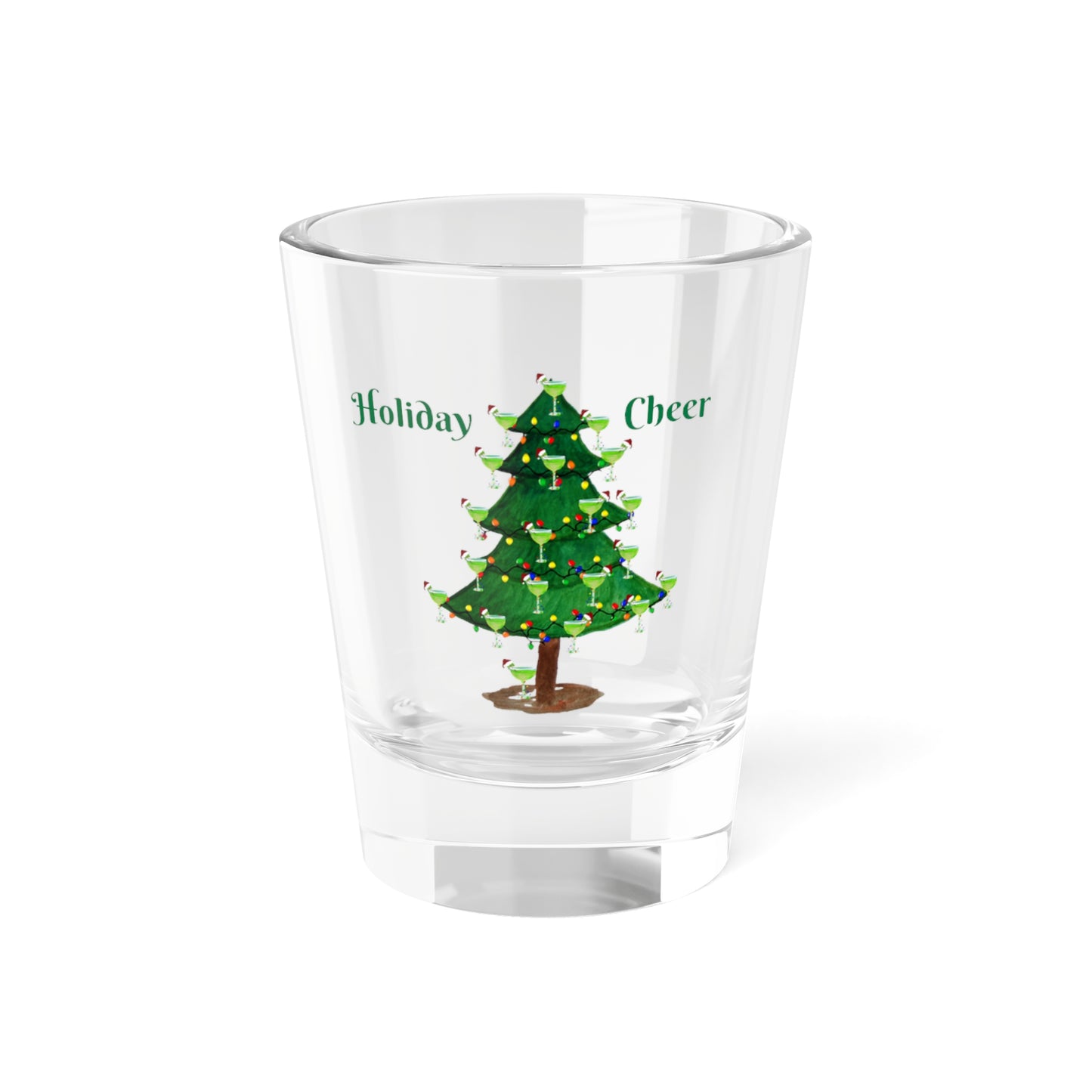 Christmas Margarita Shot Glass 1.5oz - Holiday Festive Barware