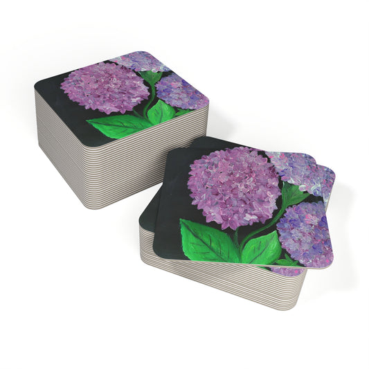 Floral Coasters Set - Beautiful Hydrangea Drink Coasters, Home Decor, Wedding Favors, Gift Ideas, Table Accessories