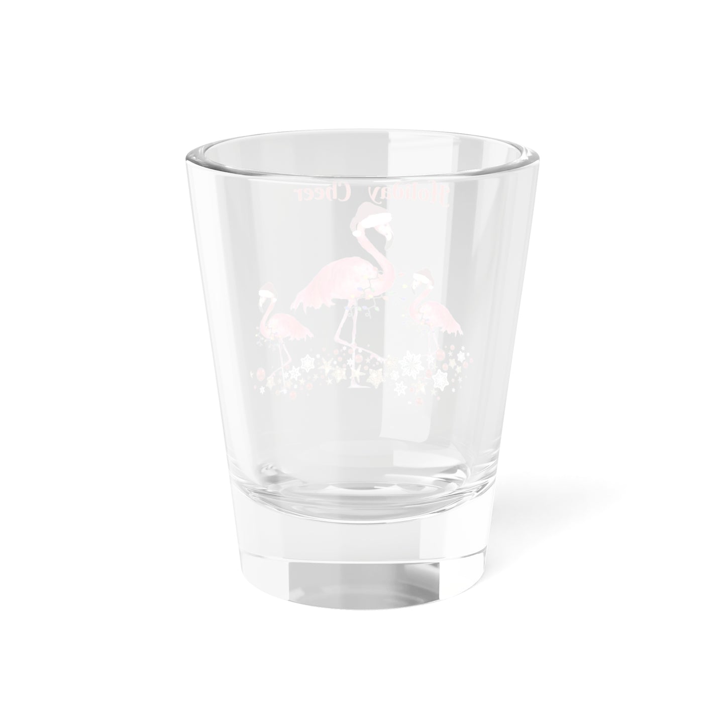 Flamingo Christmas Wine Shot Glass 1.5oz - Holiday Festive Barware