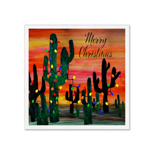 Christmas Desert Sunset Cactus Holiday Party Uncoined Napkins