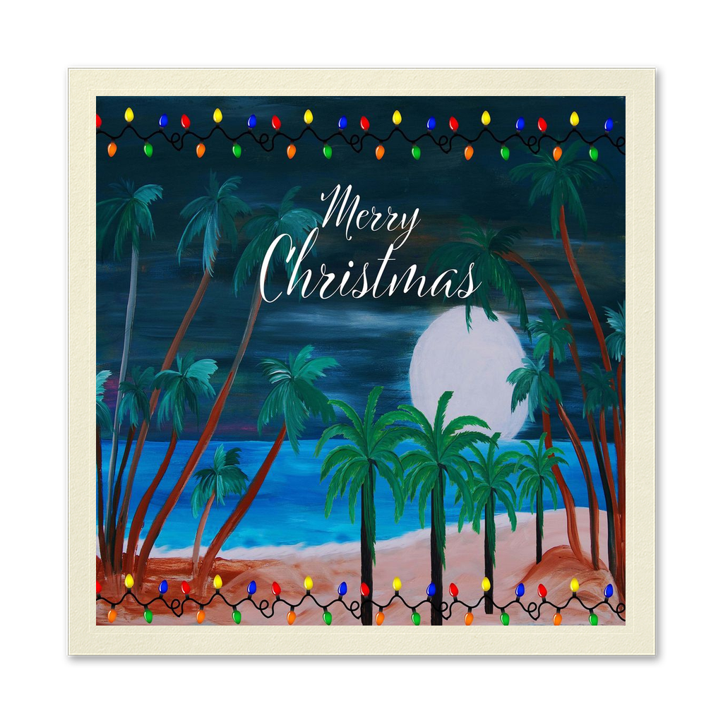 Tropical Christmas Holiday Coastal Beach Party Uncoined Napkins