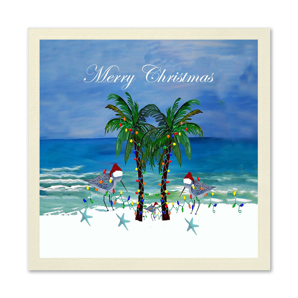 Sandpipers Coastal Christmas Holiday Party Uncoined Napkins