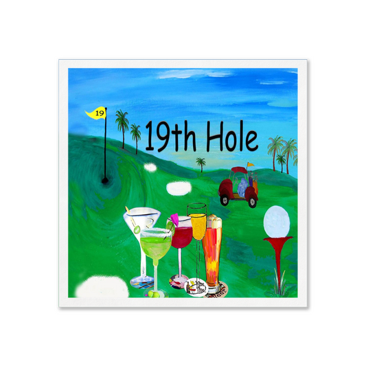 Golf 19th hole  Napkins cocktail or luncheon paper party napkins.