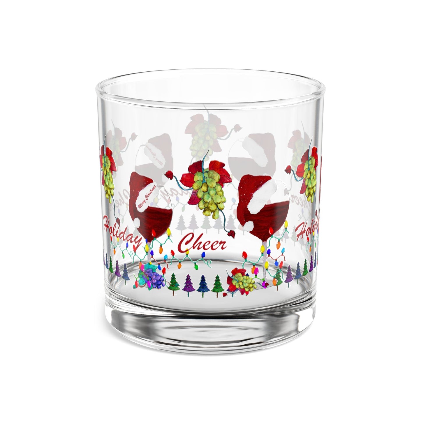 Wine Christmas and grapes cocktails Holiday party Rocks Glass, 10oz