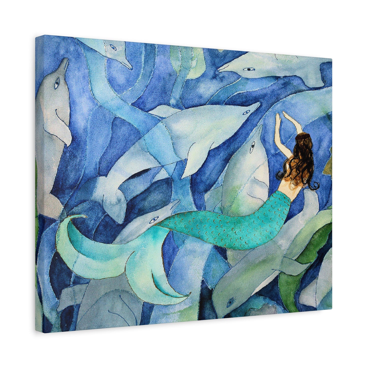 Mermaid Underwater Canvas Art | Stretched Wall Decor for Ocean Lovers