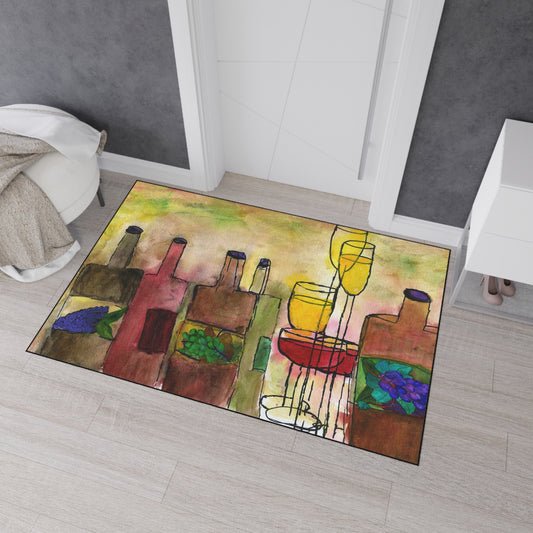 This Tuscany wine themed door mat rug with non-skid backing Doormat Rug