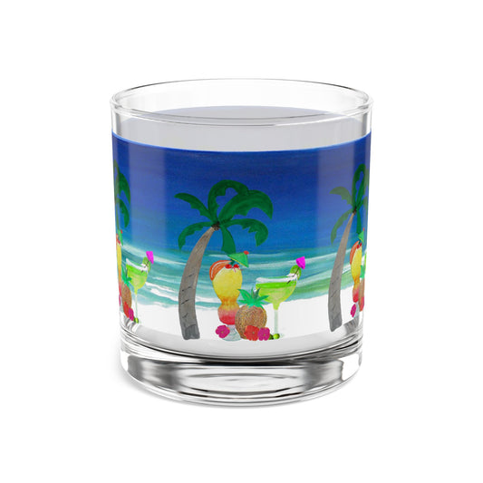 Tropical drinks on beautiful beach bar party Rocks Glass, 10oz