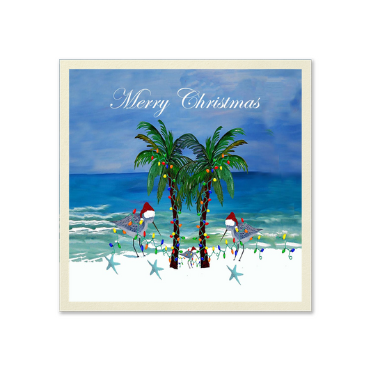 Sandpipers Coastal Christmas Holiday Party Uncoined Napkins