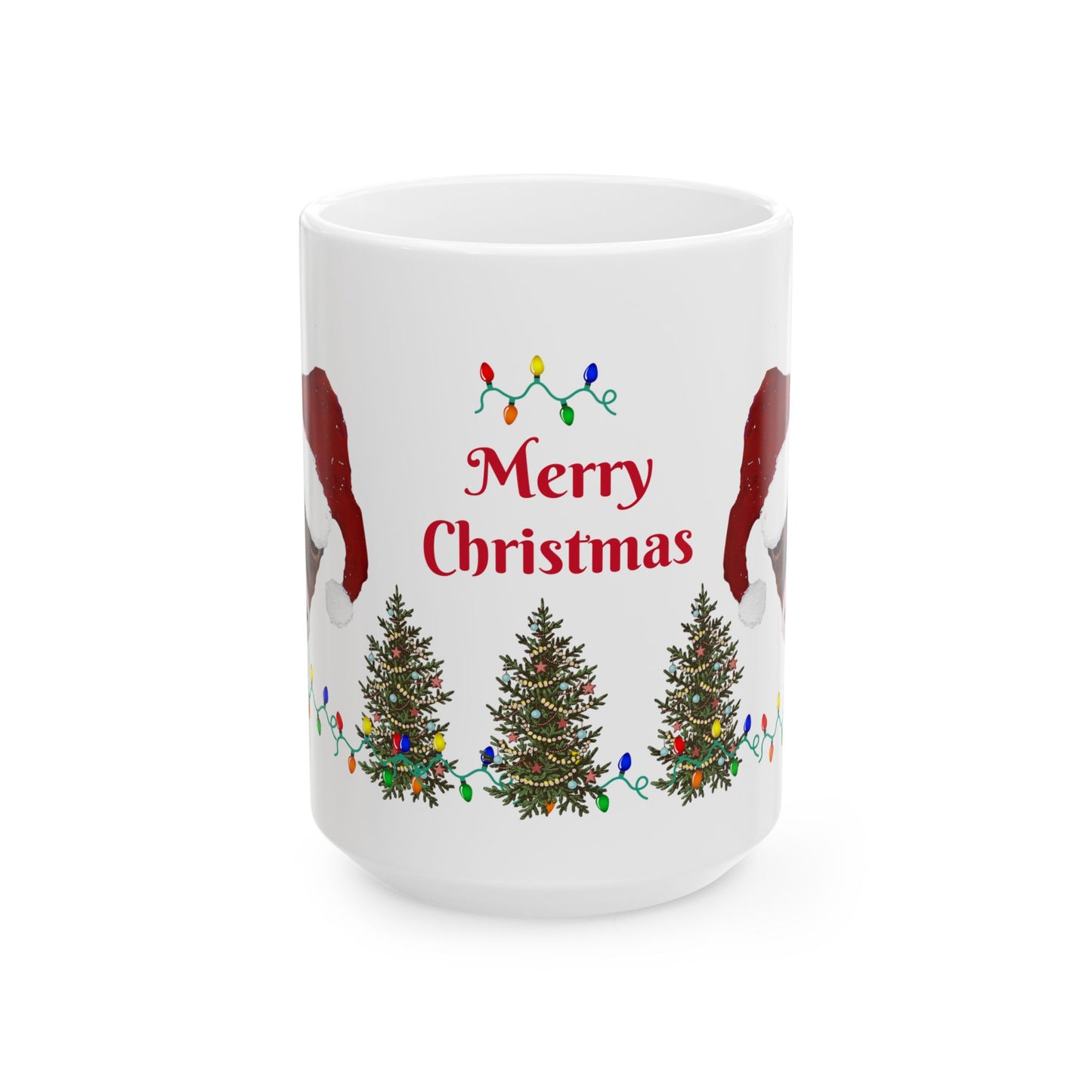 Donkey Country home Holiday Christmas Ceramic Mug (11oz, 15oz) - Holiday Coffee Cup - Great Christmas Gift. Farm house gift.