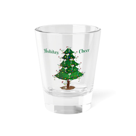 Christmas Martini Shot Glass 1.5oz - Holiday Festive Barware