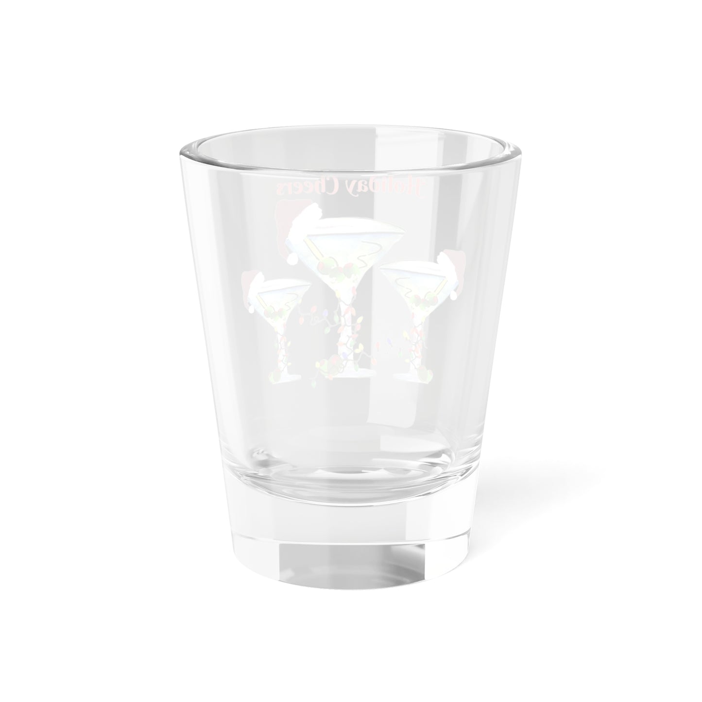 Martini Christmas Cheers martini bar Holiday shooters  festive party barware cocktails Shot Glass, 1.5oz. Christmas bar shot glasses.