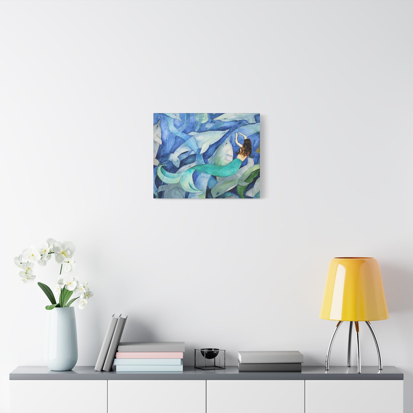 Mermaid Underwater Canvas Art | Stretched Wall Decor for Ocean Lovers