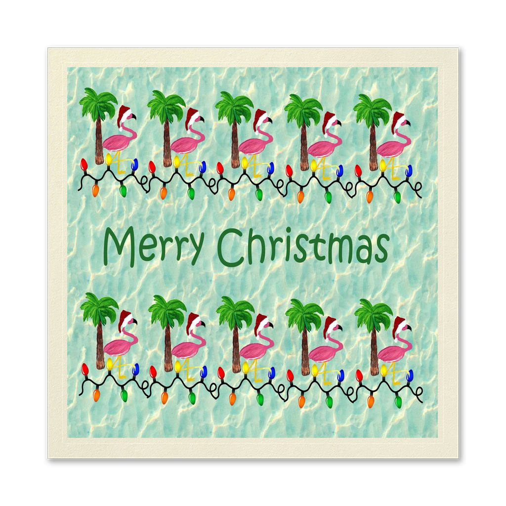 Flamingo Christmas Holiday Coastal Beach Party Uncoined Napkins