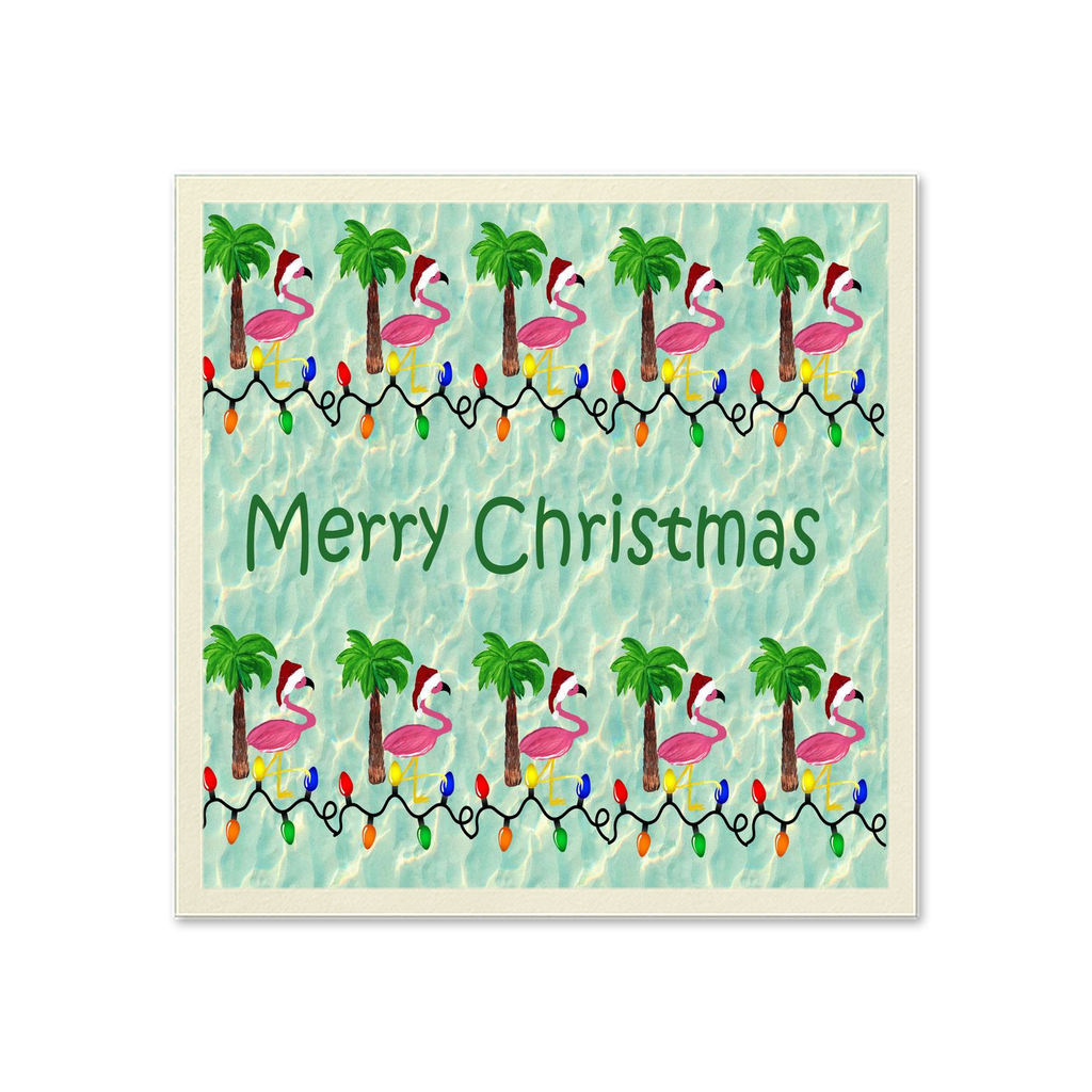 Flamingo Christmas Holiday Coastal Beach Party Uncoined Napkins