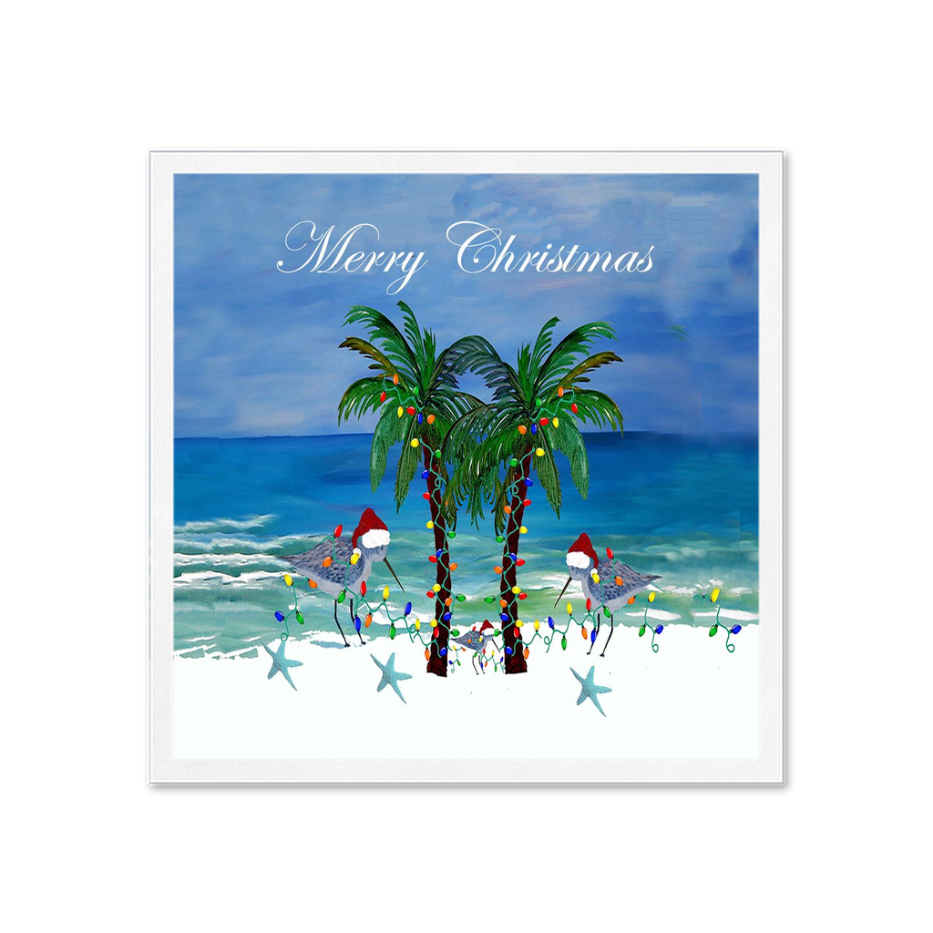 Sandpipers Coastal Christmas Holiday Party Uncoined Napkins