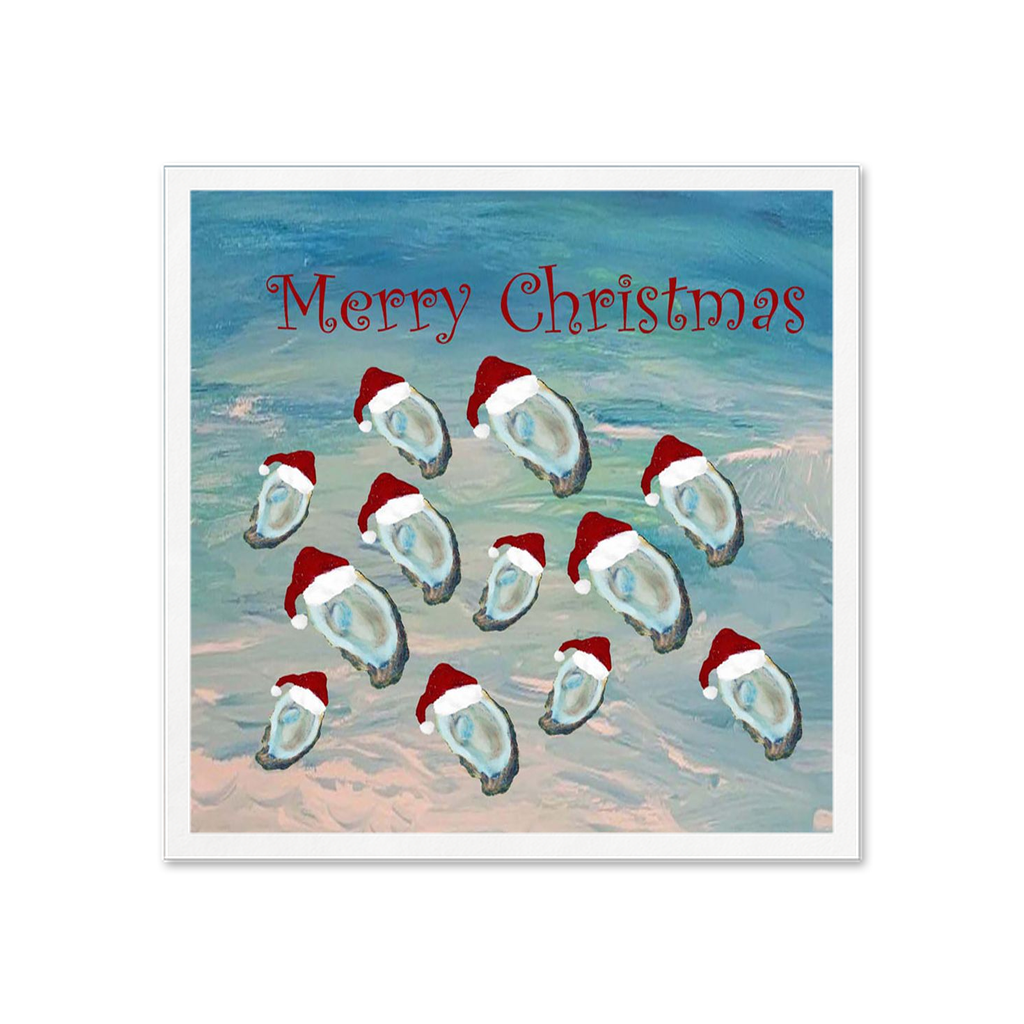 Oysters Shells Christmas Holiday Coastal Party Paper Uncoined Napkins With My Art.