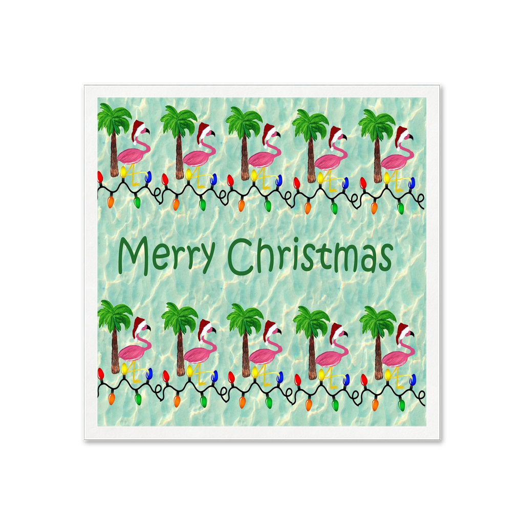 Flamingo Christmas Holiday Coastal Beach Party Uncoined Napkins