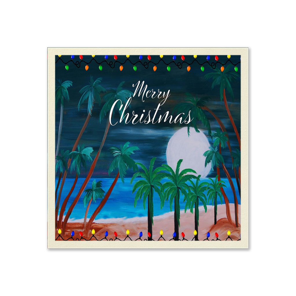 Tropical Christmas Holiday Coastal Beach Party Uncoined Napkins