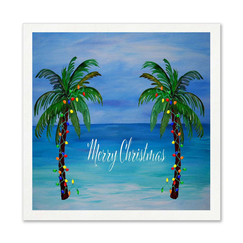 Tropical Christmas Palm Trees Holiday Party Paper Napkins.