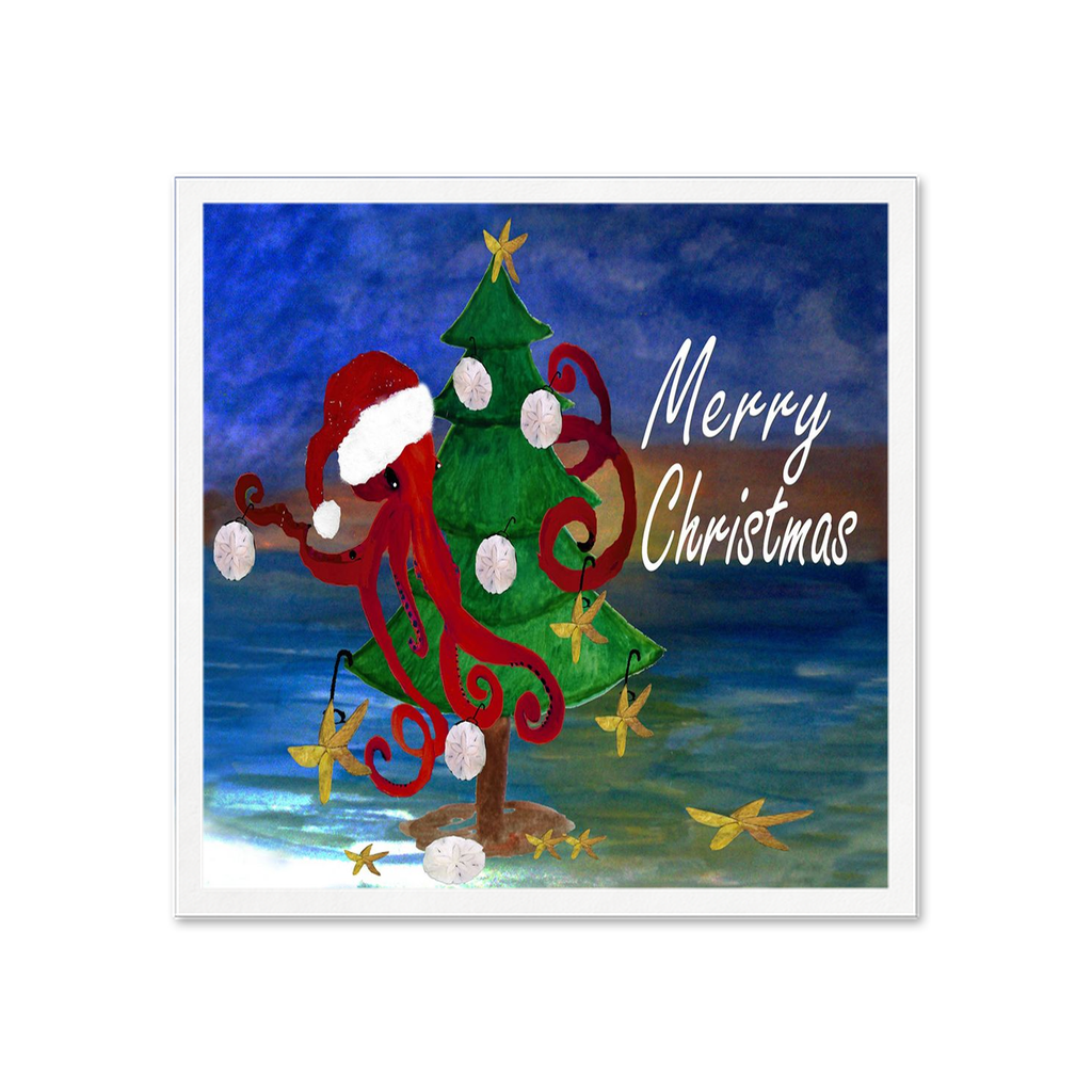 Red Santa Octopus Wrapped Around Christmas Tree Holiday Party Uncoined Napkins